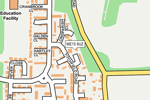 ME15 8UZ map - OS OpenMap – Local (Ordnance Survey)