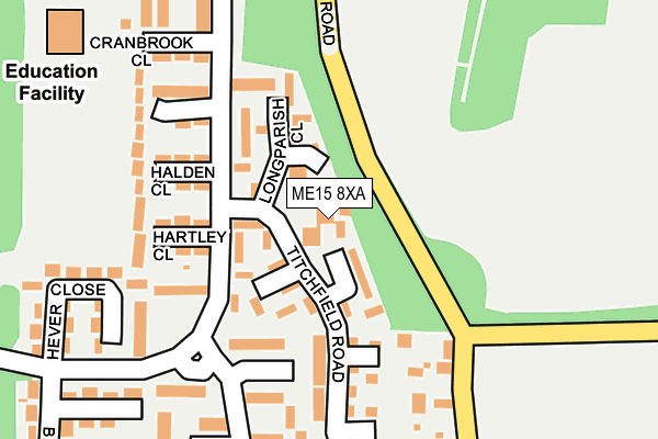 ME15 8XA map - OS OpenMap – Local (Ordnance Survey)