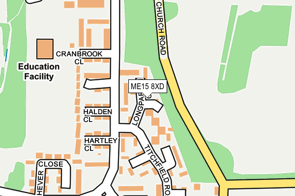 ME15 8XD map - OS OpenMap – Local (Ordnance Survey)