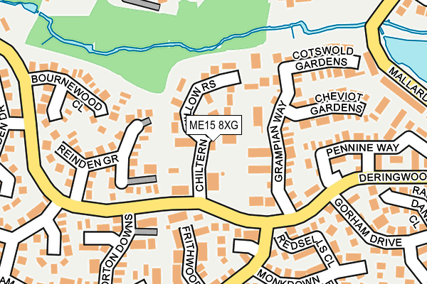 ME15 8XG map - OS OpenMap – Local (Ordnance Survey)