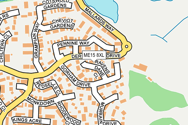 ME15 8XL map - OS OpenMap – Local (Ordnance Survey)