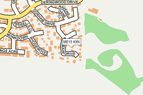 ME15 8XN map - OS OpenMap – Local (Ordnance Survey)