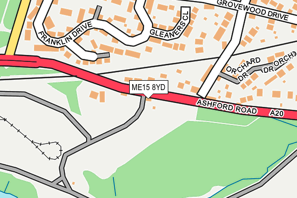 ME15 8YD map - OS OpenMap – Local (Ordnance Survey)