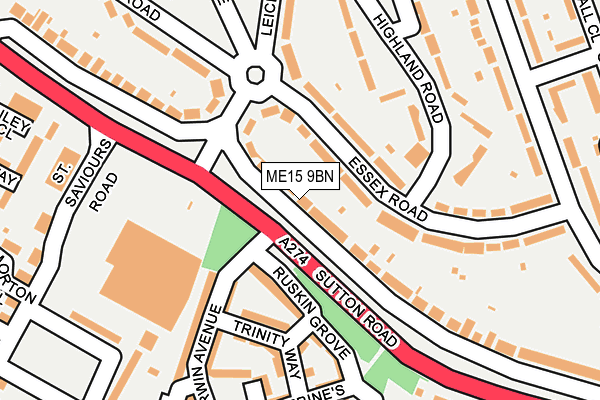 ME15 9BN map - OS OpenMap – Local (Ordnance Survey)