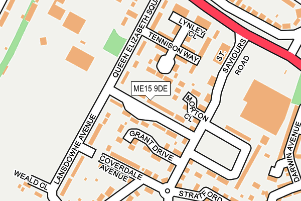 ME15 9DE map - OS OpenMap – Local (Ordnance Survey)