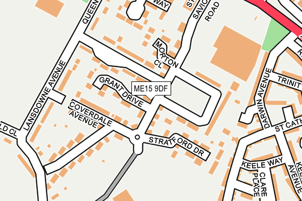 ME15 9DF map - OS OpenMap – Local (Ordnance Survey)