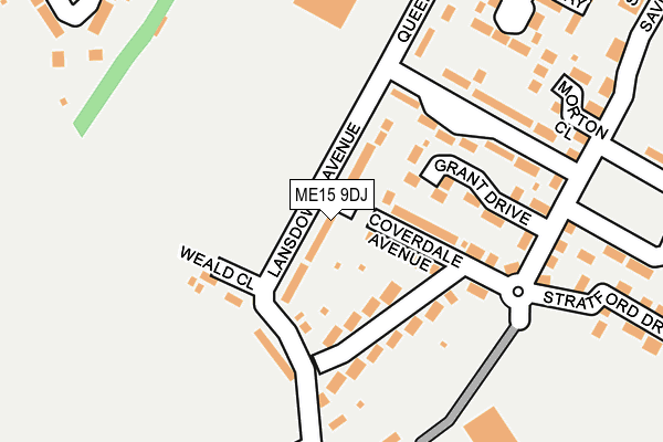 ME15 9DJ map - OS OpenMap – Local (Ordnance Survey)