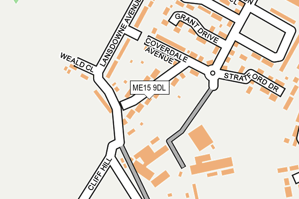 ME15 9DL map - OS OpenMap – Local (Ordnance Survey)