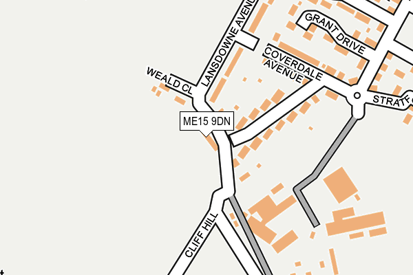 ME15 9DN map - OS OpenMap – Local (Ordnance Survey)