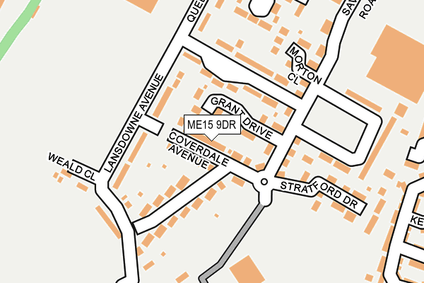 ME15 9DR map - OS OpenMap – Local (Ordnance Survey)