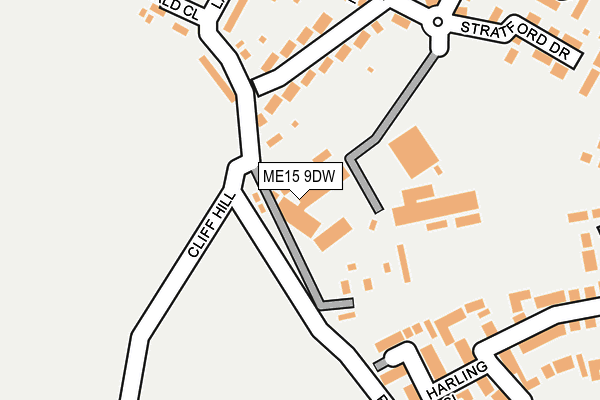 ME15 9DW map - OS OpenMap – Local (Ordnance Survey)