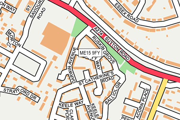ME15 9FY map - OS OpenMap – Local (Ordnance Survey)