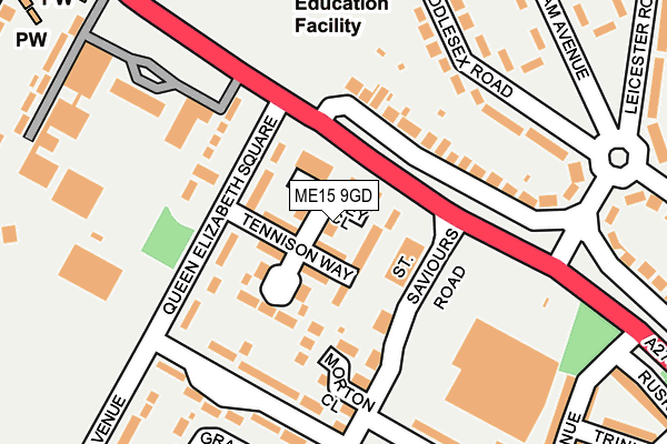 ME15 9GD map - OS OpenMap – Local (Ordnance Survey)