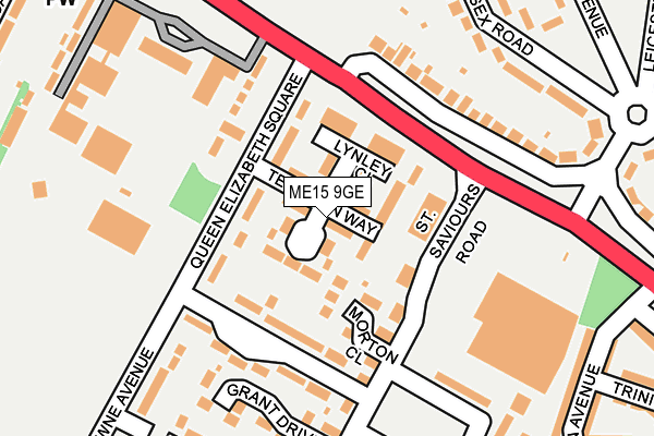 ME15 9GE map - OS OpenMap – Local (Ordnance Survey)