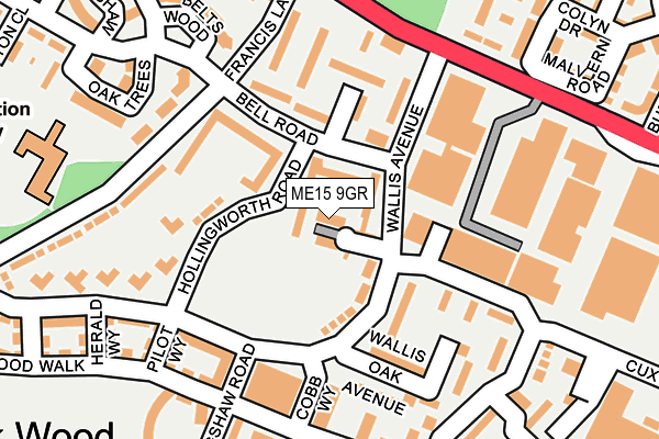 ME15 9GR map - OS OpenMap – Local (Ordnance Survey)