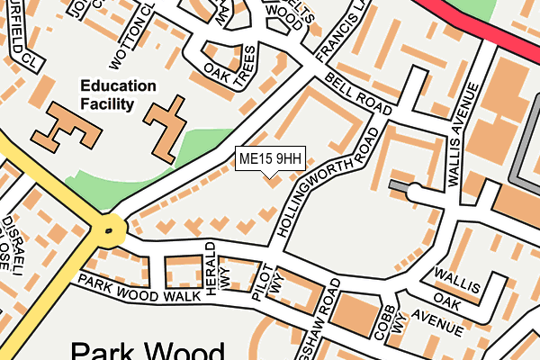 ME15 9HH map - OS OpenMap – Local (Ordnance Survey)