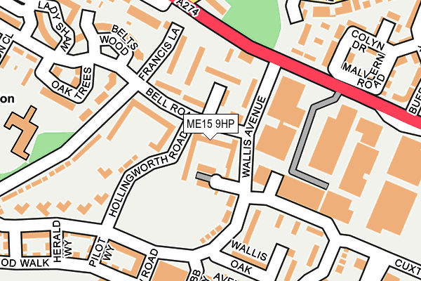ME15 9HP map - OS OpenMap – Local (Ordnance Survey)
