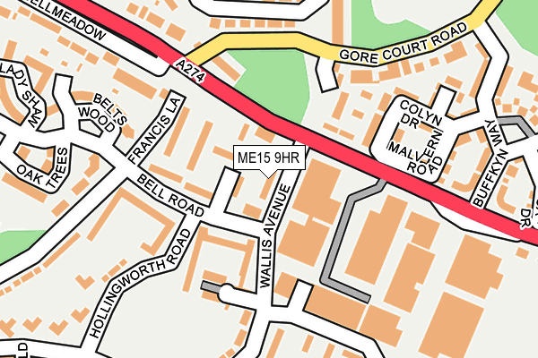 ME15 9HR map - OS OpenMap – Local (Ordnance Survey)