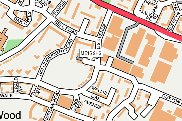 ME15 9HS map - OS OpenMap – Local (Ordnance Survey)