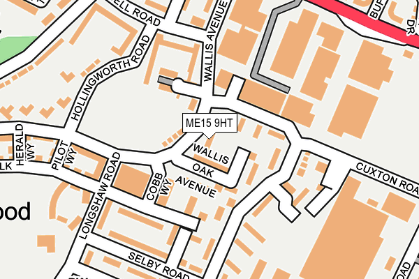ME15 9HT map - OS OpenMap – Local (Ordnance Survey)