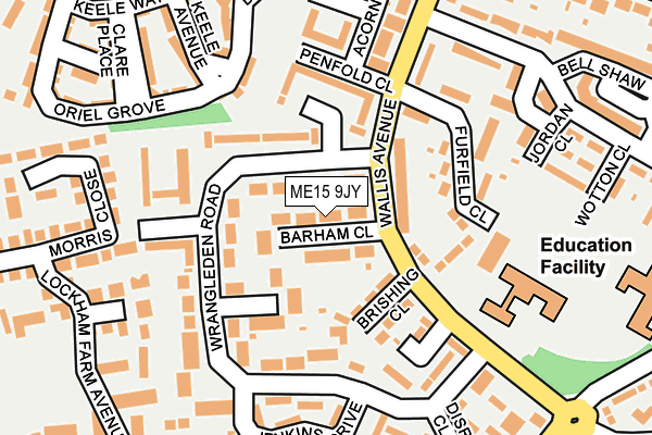 ME15 9JY map - OS OpenMap – Local (Ordnance Survey)