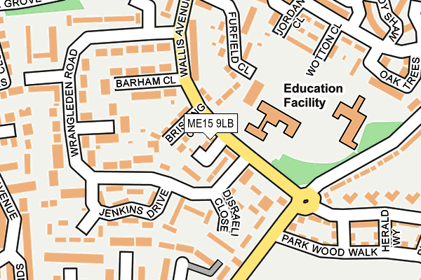 ME15 9LB map - OS OpenMap – Local (Ordnance Survey)