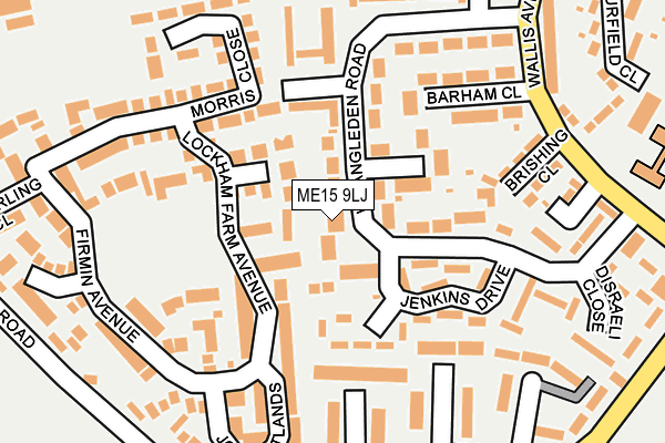 ME15 9LJ map - OS OpenMap – Local (Ordnance Survey)