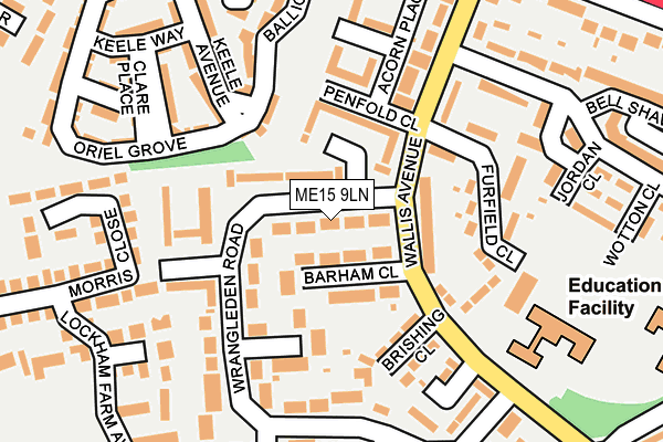 ME15 9LN map - OS OpenMap – Local (Ordnance Survey)