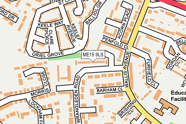 ME15 9LS map - OS OpenMap – Local (Ordnance Survey)