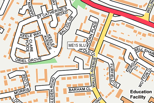 ME15 9LU map - OS OpenMap – Local (Ordnance Survey)