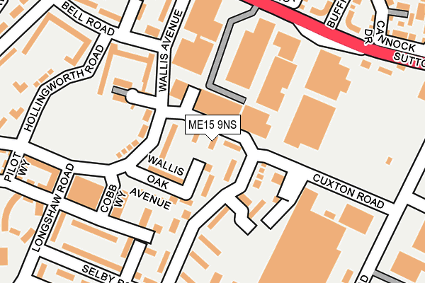 ME15 9NS map - OS OpenMap – Local (Ordnance Survey)