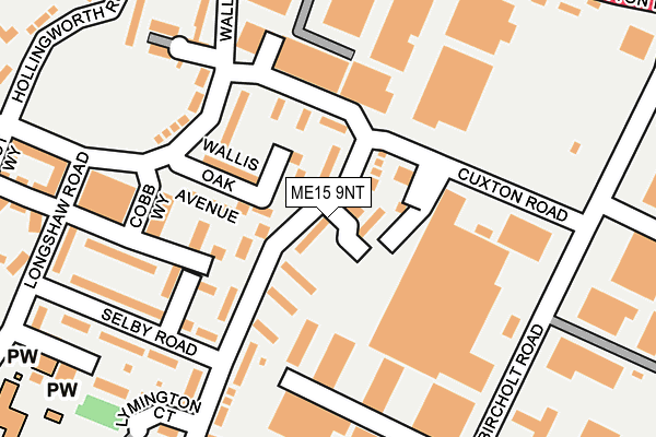 ME15 9NT map - OS OpenMap – Local (Ordnance Survey)