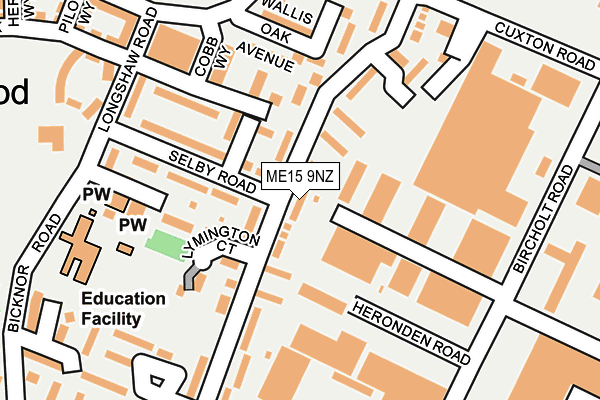 ME15 9NZ map - OS OpenMap – Local (Ordnance Survey)