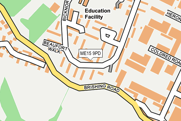 ME15 9PD map - OS OpenMap – Local (Ordnance Survey)