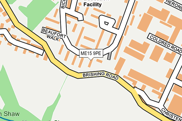 ME15 9PE map - OS OpenMap – Local (Ordnance Survey)