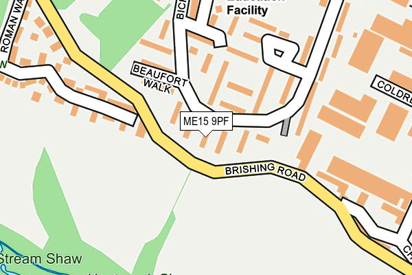 ME15 9PF map - OS OpenMap – Local (Ordnance Survey)