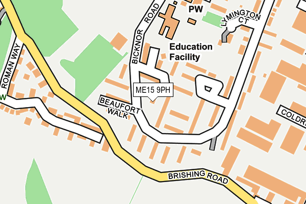 ME15 9PH map - OS OpenMap – Local (Ordnance Survey)