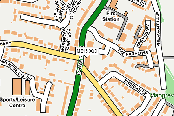 ME15 9QD map - OS OpenMap – Local (Ordnance Survey)