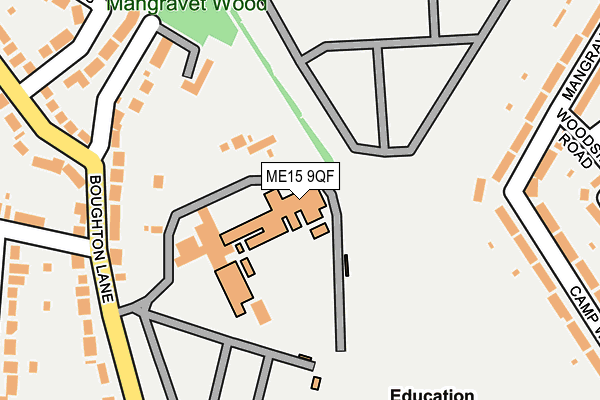 ME15 9QF map - OS OpenMap – Local (Ordnance Survey)