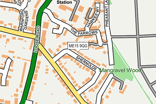 ME15 9QG map - OS OpenMap – Local (Ordnance Survey)