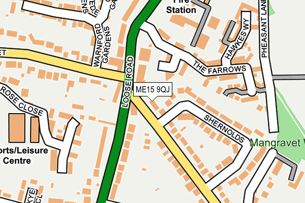 ME15 9QJ map - OS OpenMap – Local (Ordnance Survey)