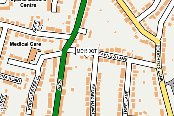 ME15 9QT map - OS OpenMap – Local (Ordnance Survey)