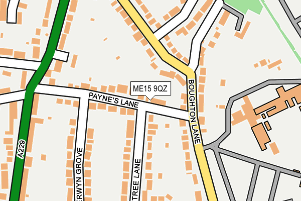 ME15 9QZ map - OS OpenMap – Local (Ordnance Survey)
