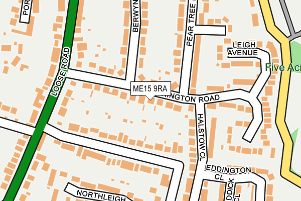 ME15 9RA map - OS OpenMap – Local (Ordnance Survey)