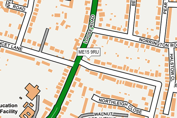 ME15 9RU map - OS OpenMap – Local (Ordnance Survey)