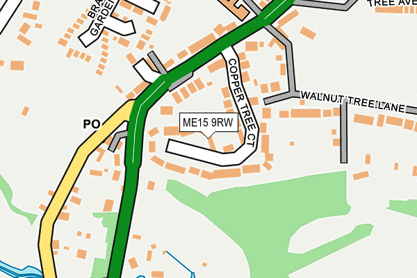 ME15 9RW map - OS OpenMap – Local (Ordnance Survey)