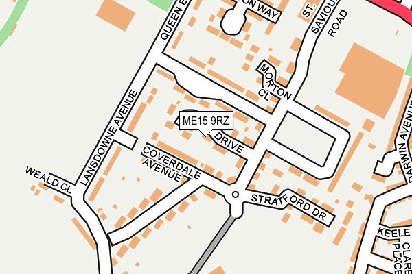 ME15 9RZ map - OS OpenMap – Local (Ordnance Survey)