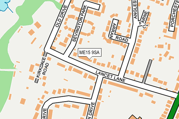 ME15 9SA map - OS OpenMap – Local (Ordnance Survey)