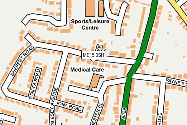 ME15 9SH map - OS OpenMap – Local (Ordnance Survey)