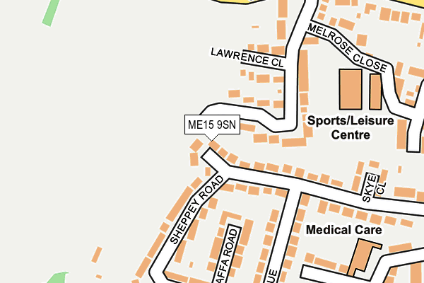 ME15 9SN map - OS OpenMap – Local (Ordnance Survey)